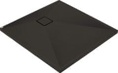BPS-koupelny Čtvercová sprchová vanička Correo 80x80 cm, granit, černá - KQR N42B