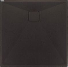 BPS-koupelny Čtvercová sprchová vanička Correo 80x80 cm, granit, černá - KQR N42B