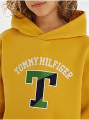 Tommy Hilfiger Hořčicová klučičí mikina s kapucí Tommy Hilfiger 104