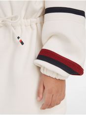 Tommy Hilfiger Bílé holčičí mikinové šaty Tommy Hilfiger 152