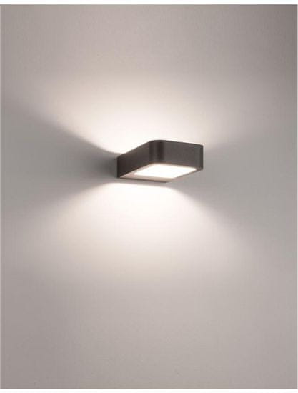 Nova Luce NOVA LUCE venkovní nástěnné svítidlo ACQUA tmavě šedý hliník akrylový difuzor LED 5W 3000K 110-265V 38st. IP54 713312