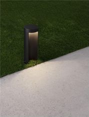 Nova Luce NOVA LUCE venkovní sloupkové svítidlo TIEN černý hliník a čiré sklo LED 8.5W 3000K 200-240V 55st. IP54 9002878