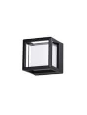 Nova Luce NOVA LUCE venkovní nástěnné svítidlo AGOSTO černý hliník a akrylový difuzor LED 6W 3000K 100-240V 120st. IP54 9207616