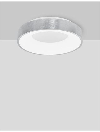 Nova Luce NOVA LUCE stropní svítidlo RANDO THIN broušený stříbrný hliník a akryl LED 30W 230V 3000K IP20 stmívatelné 9353834
