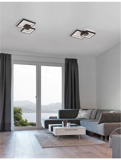 Nova Luce NOVA LUCE stropní svítidlo PORTO černá ocel hliník a akryl LED 19W 230V 3000K IP20 9364037