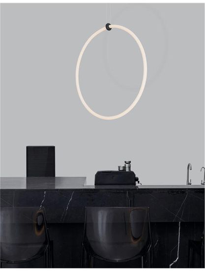 Nova Luce NOVA LUCE závěsné svítidlo GIRDINO černý hliník a akryl LED 30W 230V 3000K IP20 stmívatelné 9892163