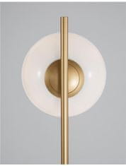 Nova Luce NOVA LUCE stojací lampa CANTONA bílé opálové sklo mosaz zlatá a mramor E27 1x12W 230V IP20 bez žárovky 9960619