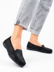 Vinceza Luxusní dámské mokasíny bez podpatku + Ponožky Gatta Calzino Strech, černé, 36