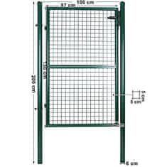 Songmics Zahradní brána 106 x 200 cm SONGMICS GGD200G