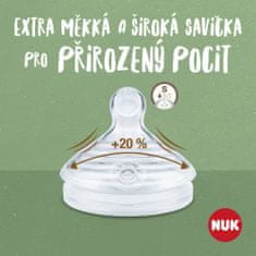 Nuk Láhev kojenecká For Nature s kontrolou teploty, zelená 150 ml