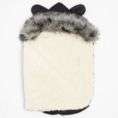 NEW BABY Luxusní zimní fusak s kapucí s oušky Alex Wool black