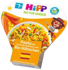 HiPP BIO Paella se zeleninou a kuřecím masem 250 g, 1+