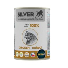 IRONpet Silver Dog Kuřecí 100% masa, konzerva 400 g