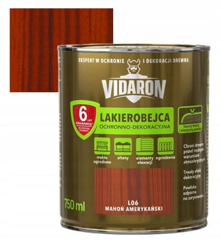 Vidaron Americký mahagonový ochranný lak 0,75l