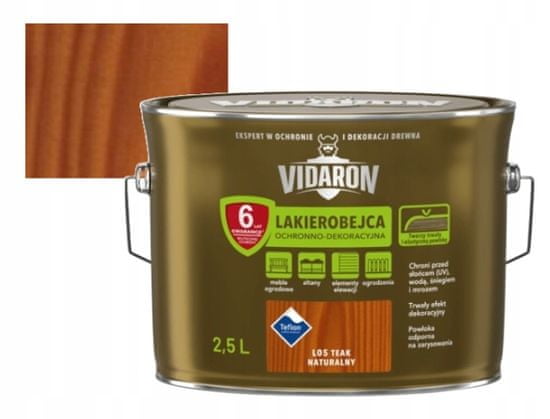 Vidaron Ochranné a dekorativní mořidlo teak přírodní 2,5 l