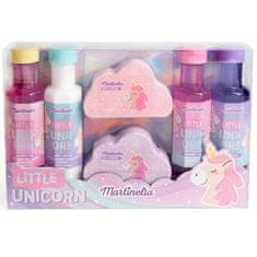 Dárková sada do koupele Little Unicorn Koupelová koule 2x150g + tělové mléko 240ml + koupelový gel 2x240ml + šampon 240ml