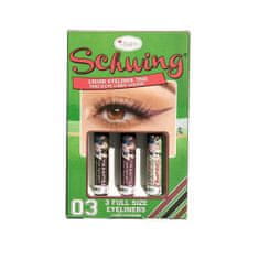 Schwing Liquid Eyeliner Trio sada tekutých očních linek 3x1,7 ml