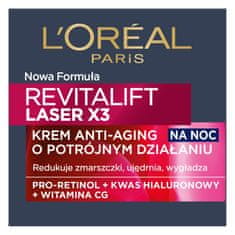 Revitalift Laser X3 noční krém proti stárnutí s trojím účinkem 50ml