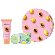 Fruit Lovers Papaya set sprchový gel 200ml + šampon v kostce 60g