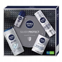 Sada pěny na holení Men Silver Protect 200ml + sprchový gel 250ml + balzám po holení 100ml + antiperspirant roll-on 50ml