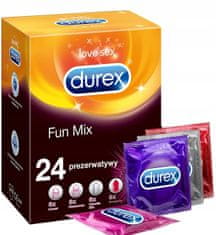 Durex Fun Mix latexové kondomy 24 ks