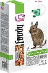 LOLO BASIC kompletní krmivo pro osmáky degu 450 g krabička