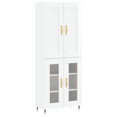 Vidaxl Skříň highboard lesklá bílá 69,5 x 34 x 180 cm kompozitní dřevo