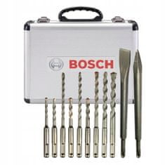Bosch Sada sekáčů a vrtáků SDS v kufru Bosch 11 kusů