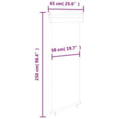 Vidaxl Balkonová zástěna 65 x 250 cm hnědá