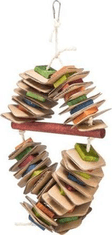 Trixie Závěsná hračka na sisalovém laně - karton,dřevo 18 x 35 cm