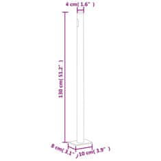 Vidaxl Zatahovací boční markýza hnědá 220 x 1 000 cm