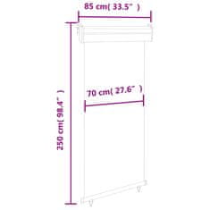 Vidaxl Balkonová zástěna 85 x 250 cm hnědá