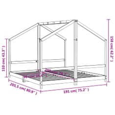 Greatstore Dětská postel bílá 2x (90 x 200) cm masivní borové dřevo