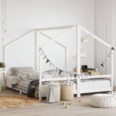 Vidaxl Dětská postel bílá 2x (90 x 200) cm masivní borové dřevo