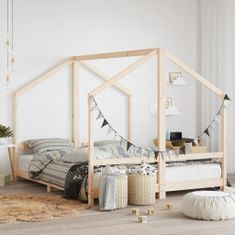 Vidaxl Dětská postel 2x (80 x 200) cm masivní borové dřevo
