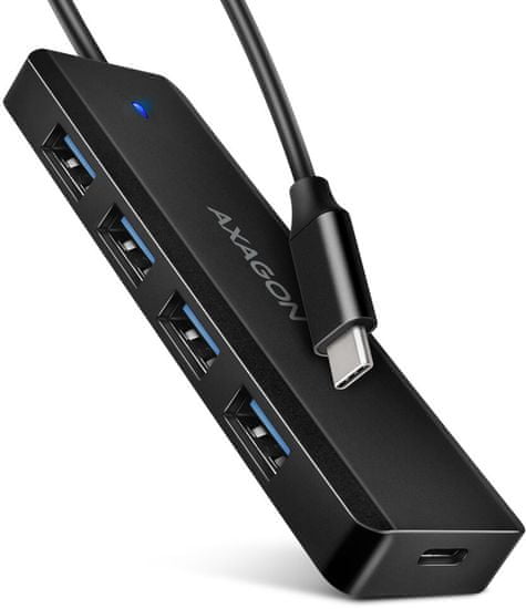 AXAGON travel hub 4x USB 3.2 Gen 1, 1x USB-C, kabel USB-C 19cm