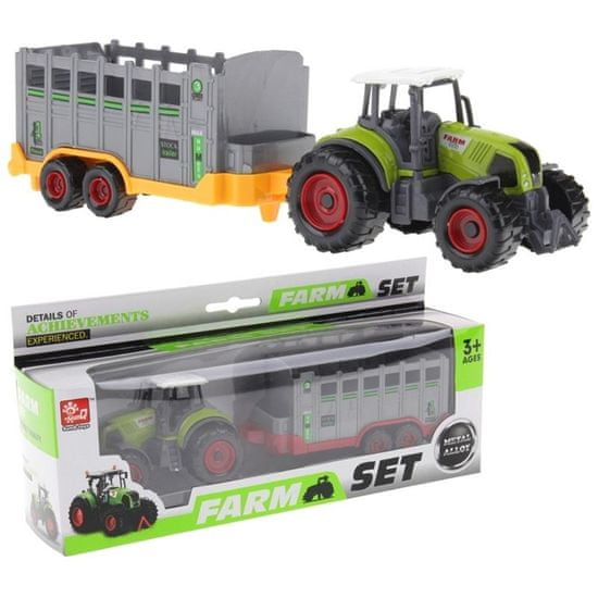 Nobo Kids  Zemědělské stroje traktor s přívěsem pro zvířata