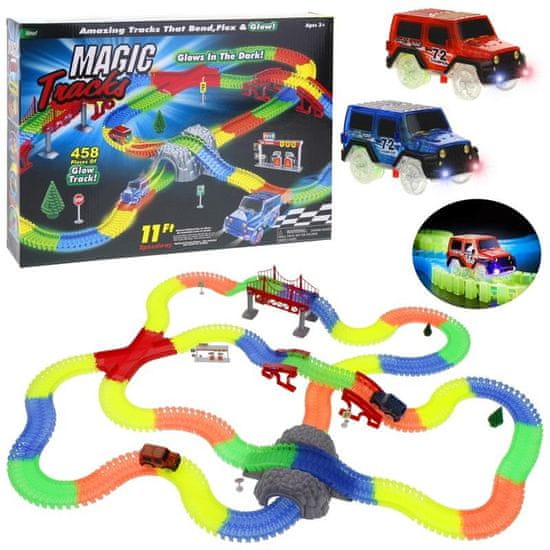 Nobo Kids  Zářící autodráha 458el Magic Track 2 auta