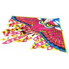 Nobo Kids  Kite pro děti s rukojetí Barevná sova 95 cm