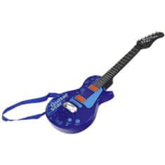  Elektrická rocková kytara s kovovými strunami, modrá
