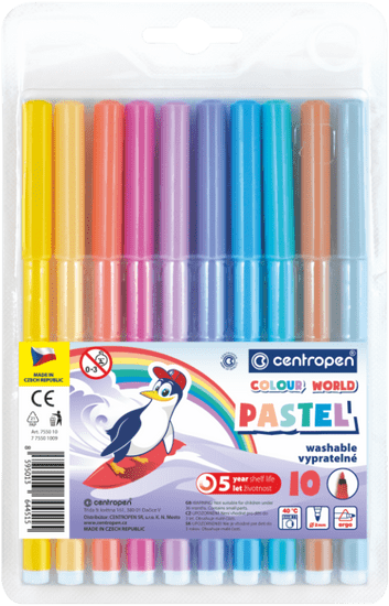 Centropen Fixy PASTEL 10 barev