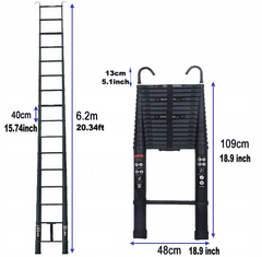 MXM Teleskopický žebřík 6,2 m