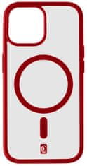 CellularLine Zadní kryt Pop Mag s podporou Magsafe pro Apple iPhone 15, čirý / červený (POPMAGIPH15R)