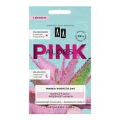 shumee Aloes Pink hydratační a rozjasňující maska denní + noční kúra 2x4g