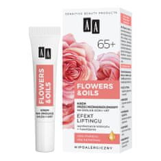 shumee Flowers&Oils 65+ Lifting Effect krém proti vráskám na okolí očí a rtů 15ml