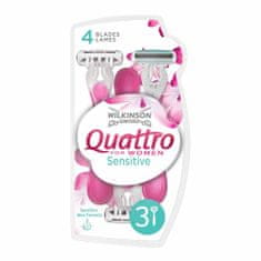 shumee Quattro For Women Sensitive jednorázové holicí strojky pro ženy 3 ks