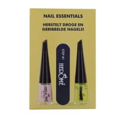 shumee Nail Essentials sada oleje na nehty 4ml + leštička + báze na nehty 4ml