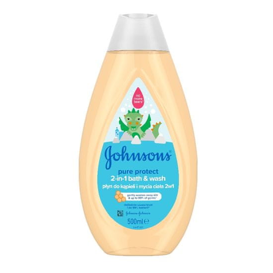 shumee Johnson's Baby Pure Protect 2v1 Bath&Wash koupel a tělové mléko pro děti 500ml