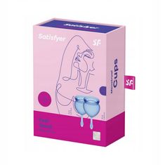 shumee Feel Good Menstrual Cup sada menstruačních kalíšek 15ml + 20ml tmavě modrá