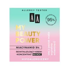 shumee My Beauty Power Niacinamide 5% revitalizační noční krém-koncentrát 50 ml